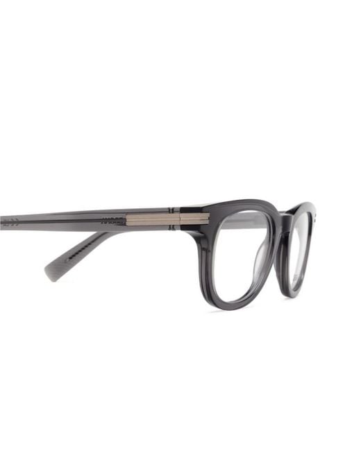 Zegna Metallic Square Frame Glasses for men