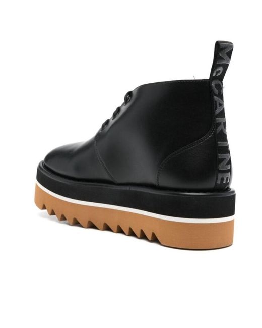 Stella McCartney Black Sneak-Elyse Lace-Up Desert Boots