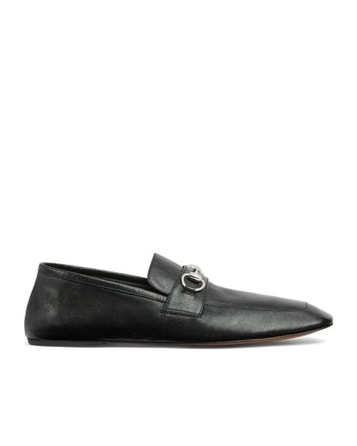 Gucci Black Horsebit Detailed Loafers for men