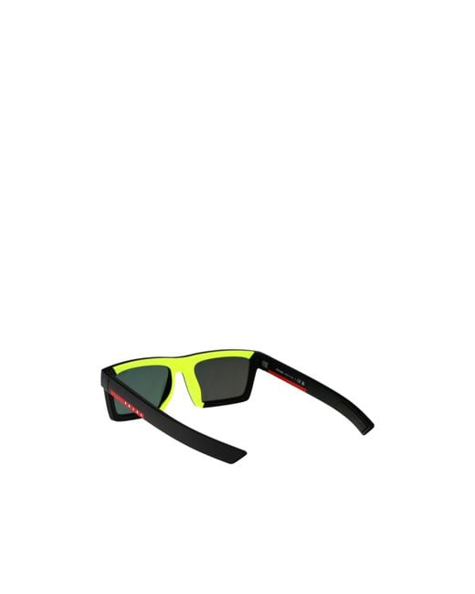 Prada Linea Rossa Gray Rectangular Frame Sunglasses for men