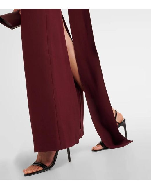 Roland Mouret Red Draped Cady Gown