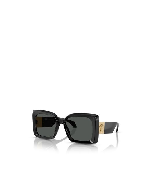 Versace Black Medusa-Plaque Oversized-Frame Sunglasses