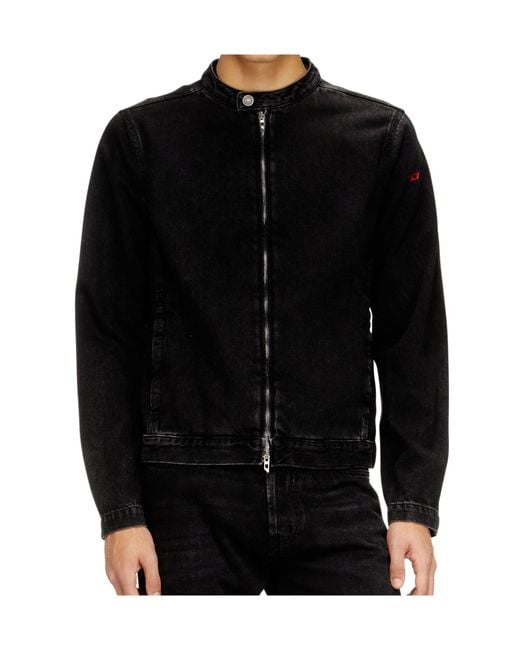 DIESEL Black D-Glory Zip-Up Jacket for men