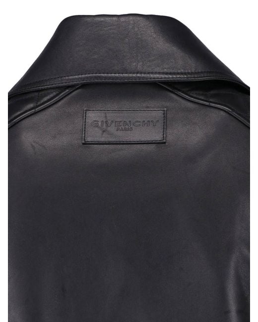 Givenchy Black Leather Biker Jacket for men
