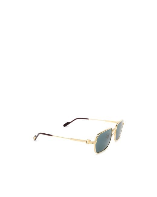 Cartier Green Rectangle Frame Sunglasses