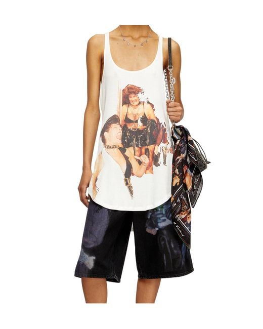 DIESEL White X Tom Of Finland Foundation Pr-T-Shanry-W-Tom25 Tank Top for men