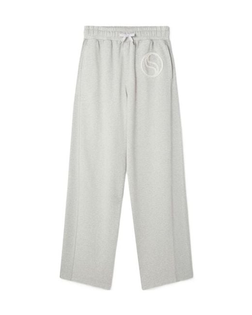 Stella McCartney White Wave Drawstring Organic Cotton Track Pants