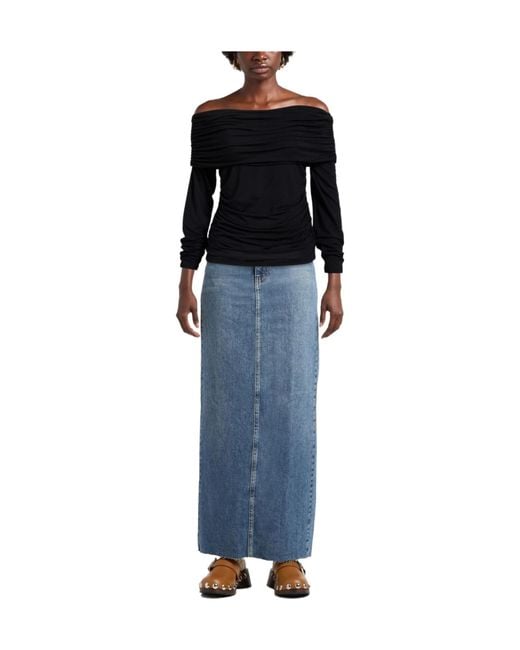 Rag & Bone Black Plain Colour Tops