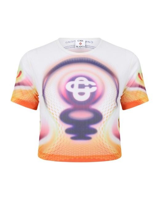 Casablanca Pink Graphic-Print T-Shirt