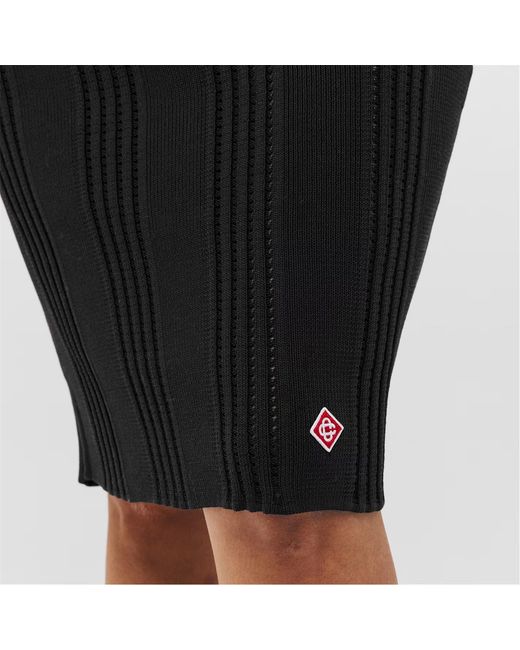 Casablanca Black Striped Knitted Miniskirt