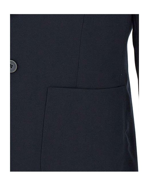 Herno Blue Single-Breasted Tailored Blazer for men