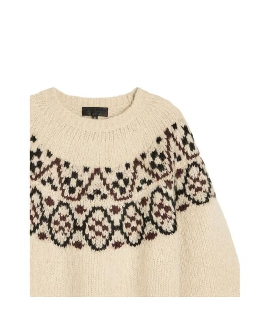 Nili Lotan Natural Crew-Neck Sweater