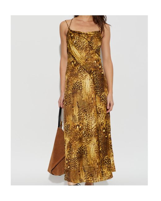 AllSaints Metallic Suspender Dress