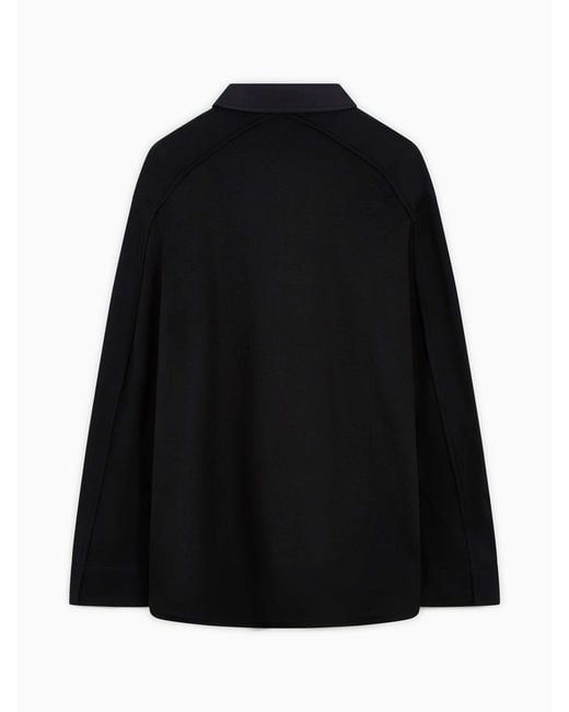 Bottega Veneta Black Collared Long-Sleeve Polo Shirt for men