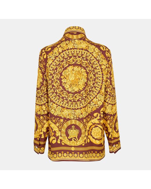 Versace Yellow Printed Shirt