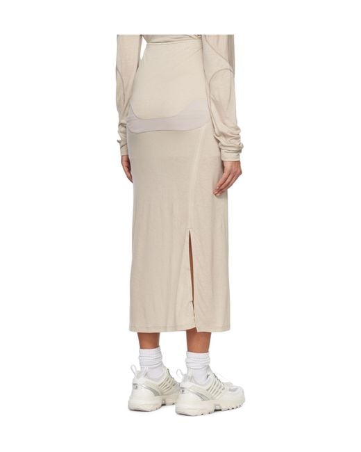 Post Archive Faction PAF Natural Sewing A Medium-Length Midi Skirt