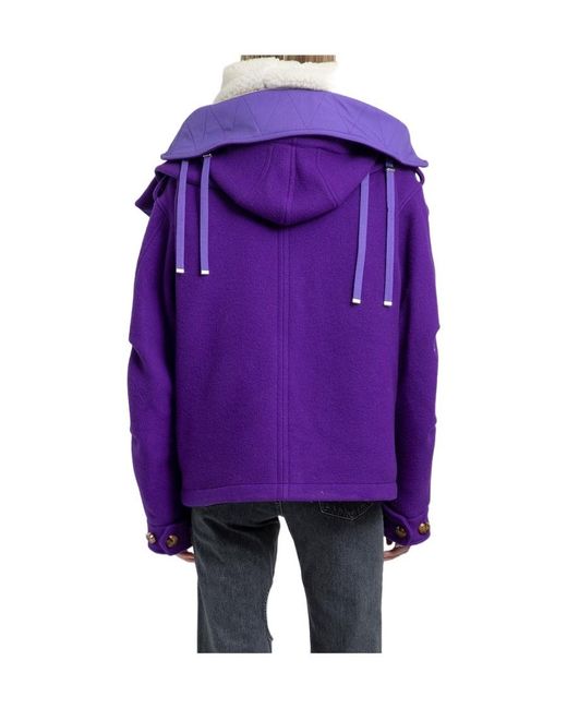 Off-White c/o Virgil Abloh Purple Buttoned Long-Sleeved Reversible Jacket