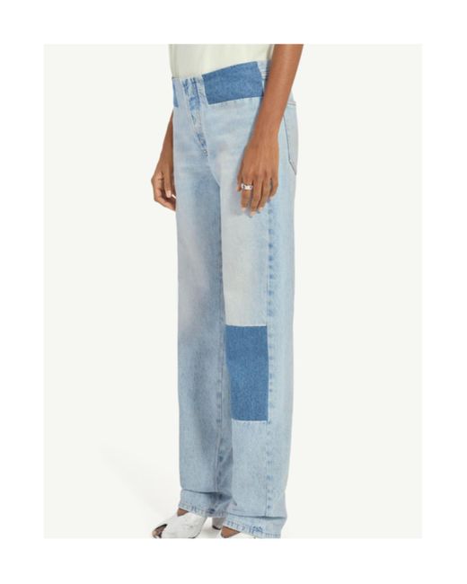 MM6 by Maison Margiela Blue Patch Detailed Jeans