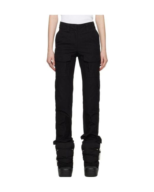 Givenchy Black Logo Plaque Cargo Trousers