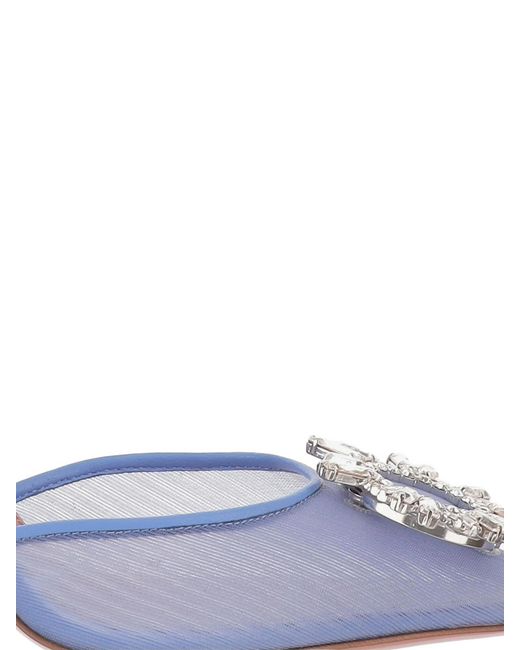 AMINA MUADDI Blue Pointed-Toe High Heels