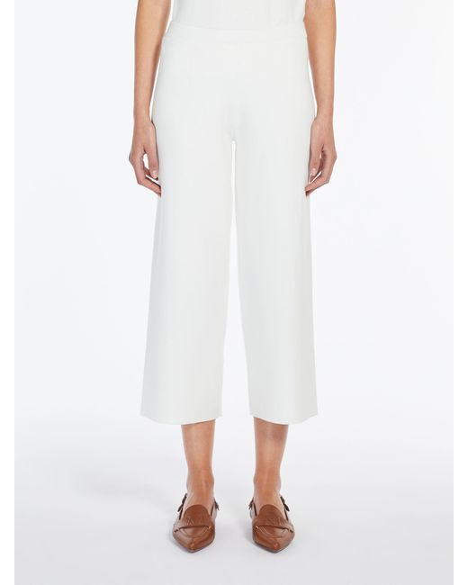 Max Mara White Loose Straight Casual Pants