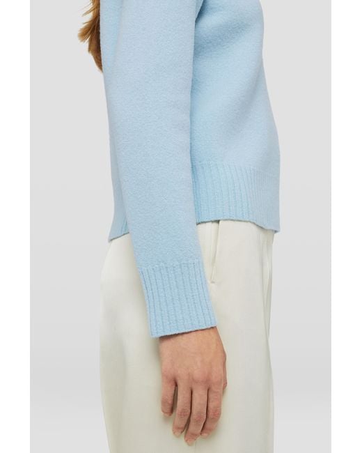 Jil Sander Blue Crewneck Long-Sleeved Jumper