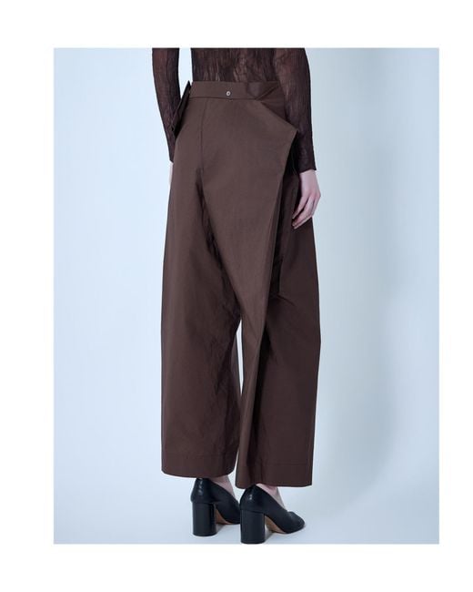 Issey Miyake Brown Akimbo Pleated Wide-Leg Trousers