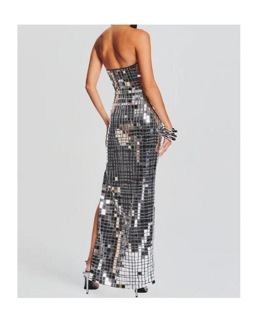retroféte Multicolor Imani Metallic Strapless Gown