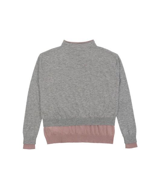 Max Mara Gray Color Long-Sleeved Pullover