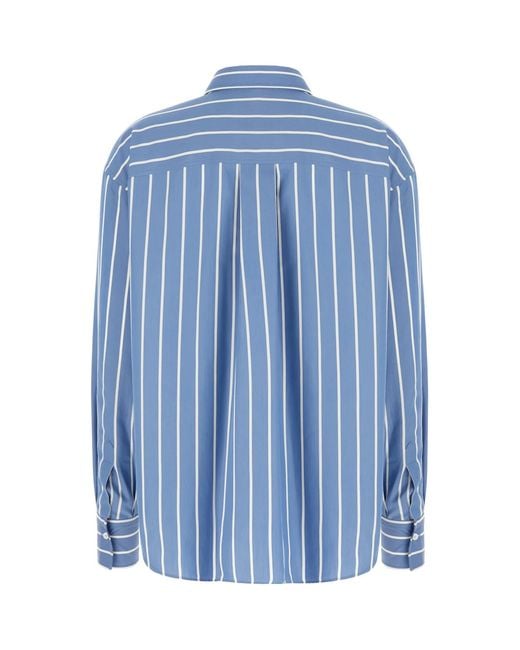 Brunello Cucinelli Blue Striped Shirt