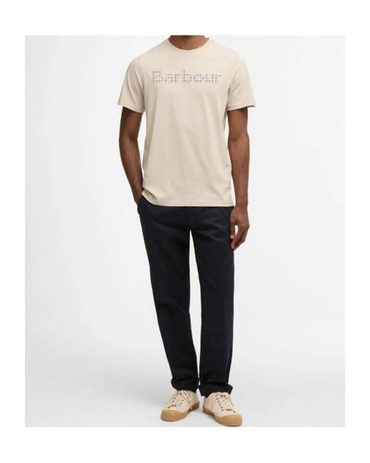 Barbour Natural Short Sleeve Crewneck T-Shirt for men