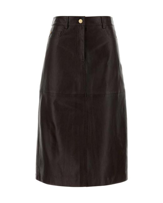 Max Mara Black S Gita Mid-Rise Skirt