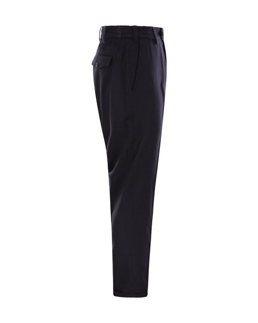 Pt Pantaloni Blue Pt Torino Rebel Wool Straight-Leg Pants for men