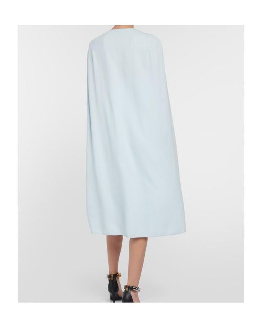 Stella McCartney Blue Cape Cady Midi Dress