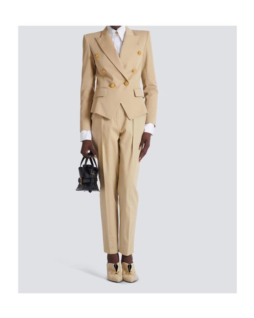 Balmain Natural Gabardine 6-Button Jacket