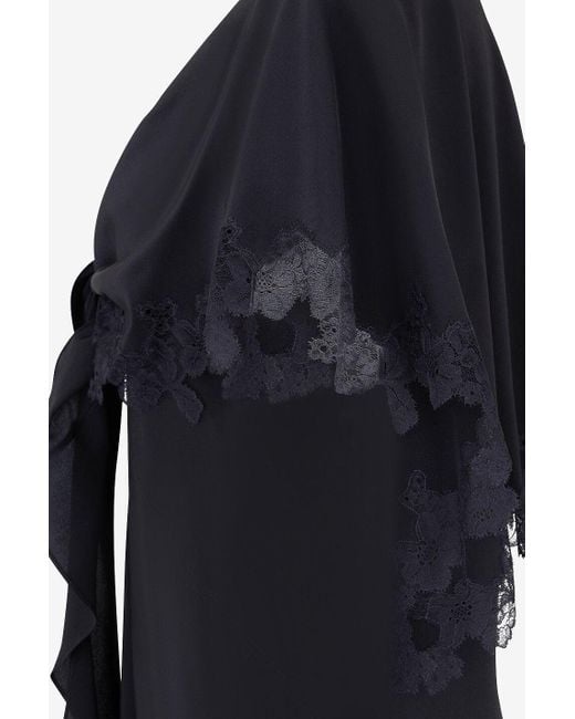 Stella McCartney Black Lace-Detailing Blouse
