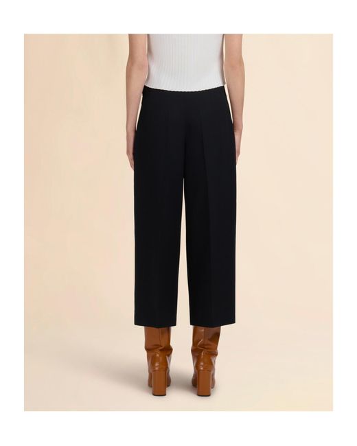 Marni Black Wide-Leg Cropped Trousers