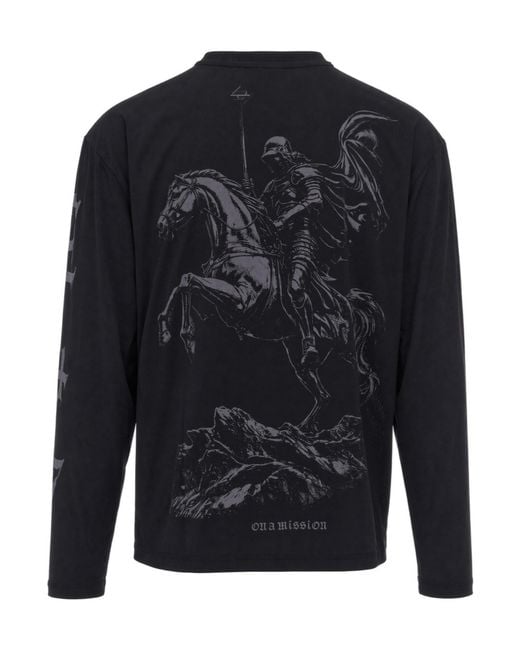 Represent Blue Long-Sleeve T-Shirt for men
