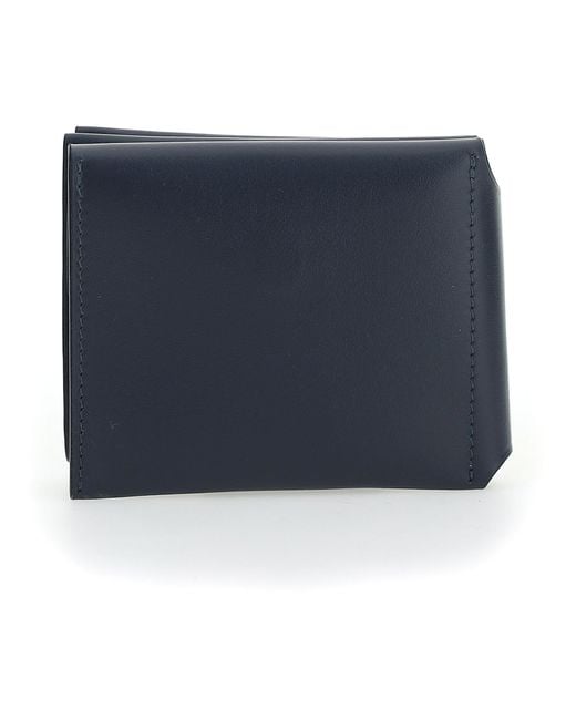 Acne Blue Trifold Wallet for men
