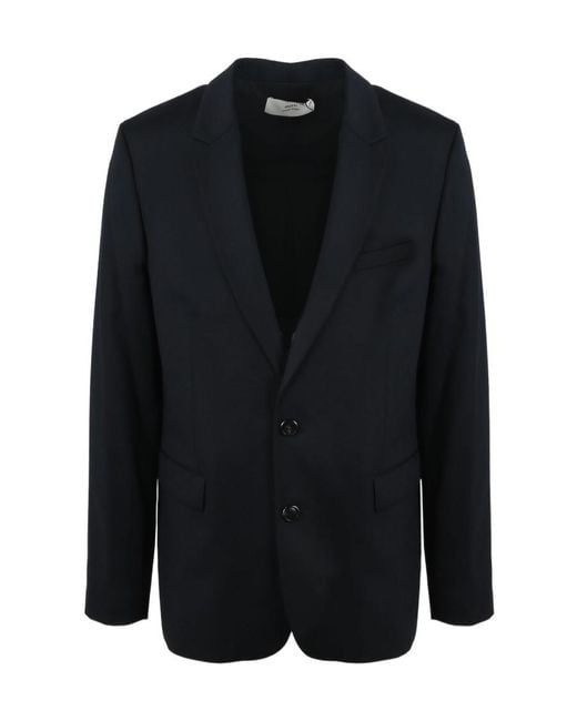 AMI Black Single-Breasted Blazer Jacket for men