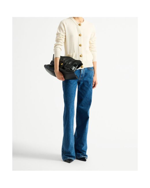 Balmain White Button-Front Pocket Cardigan