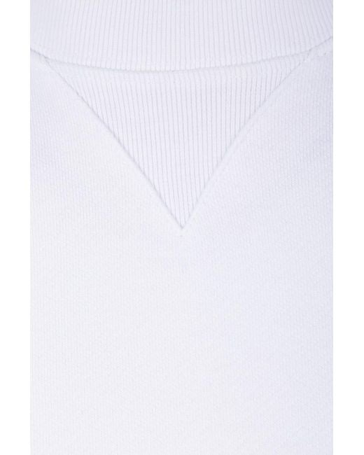 Maison Kitsuné White Fox Head-Embroidered Crew-Neck Sweatshirt for men
