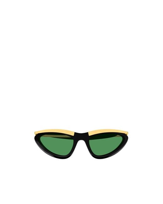 Bottega Veneta Green Metal Sunglasses