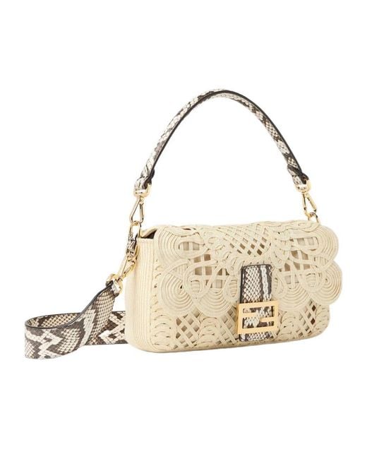 Fendi Metallic Baguette Shoulder Bag