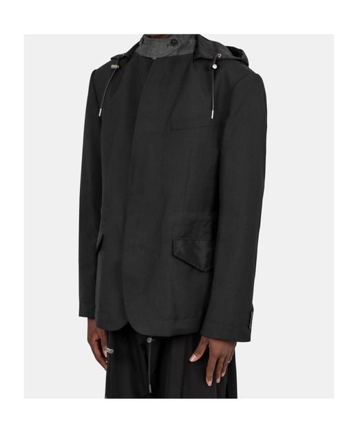 Sacai Black Techstyle Blazer for men