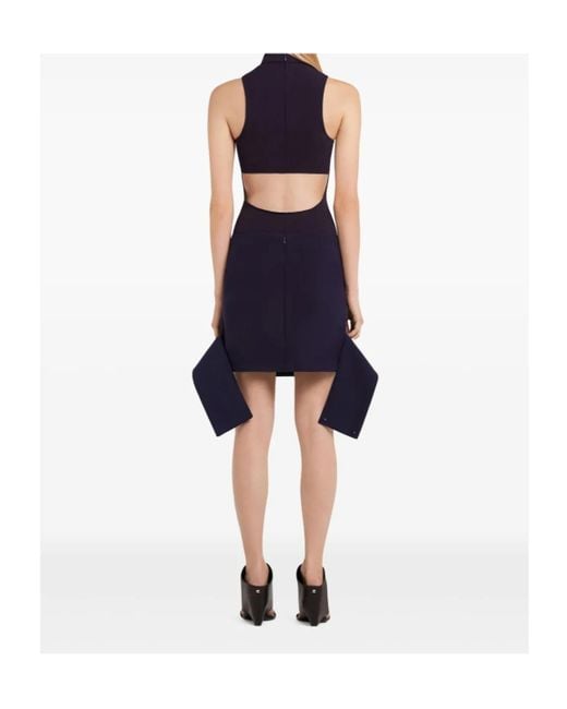 Courreges Blue Courrèges Reversed Belt Mini Skirt