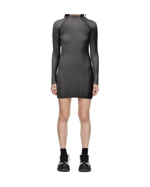 Eytys Black Striped Pattern Dress