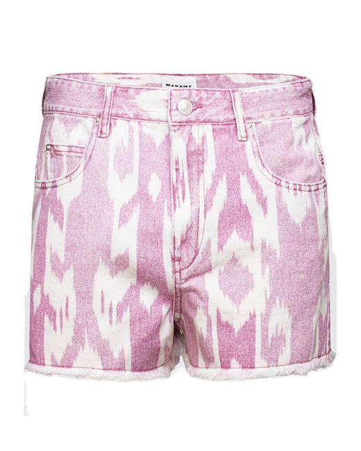 Isabel Marant Pink Isabel Marant Étoile Logo Patch Shorts