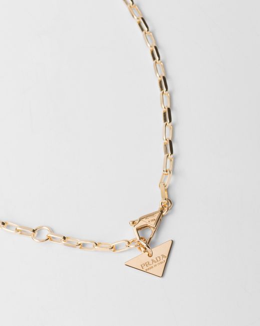 Prada White Eternal Small Pendant Necklace for men