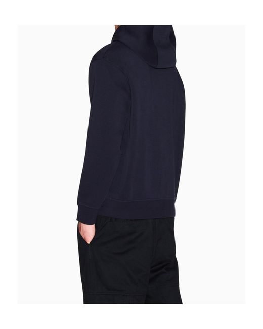 ARMANI EXCHANGE Blue Logo Hoodie for men